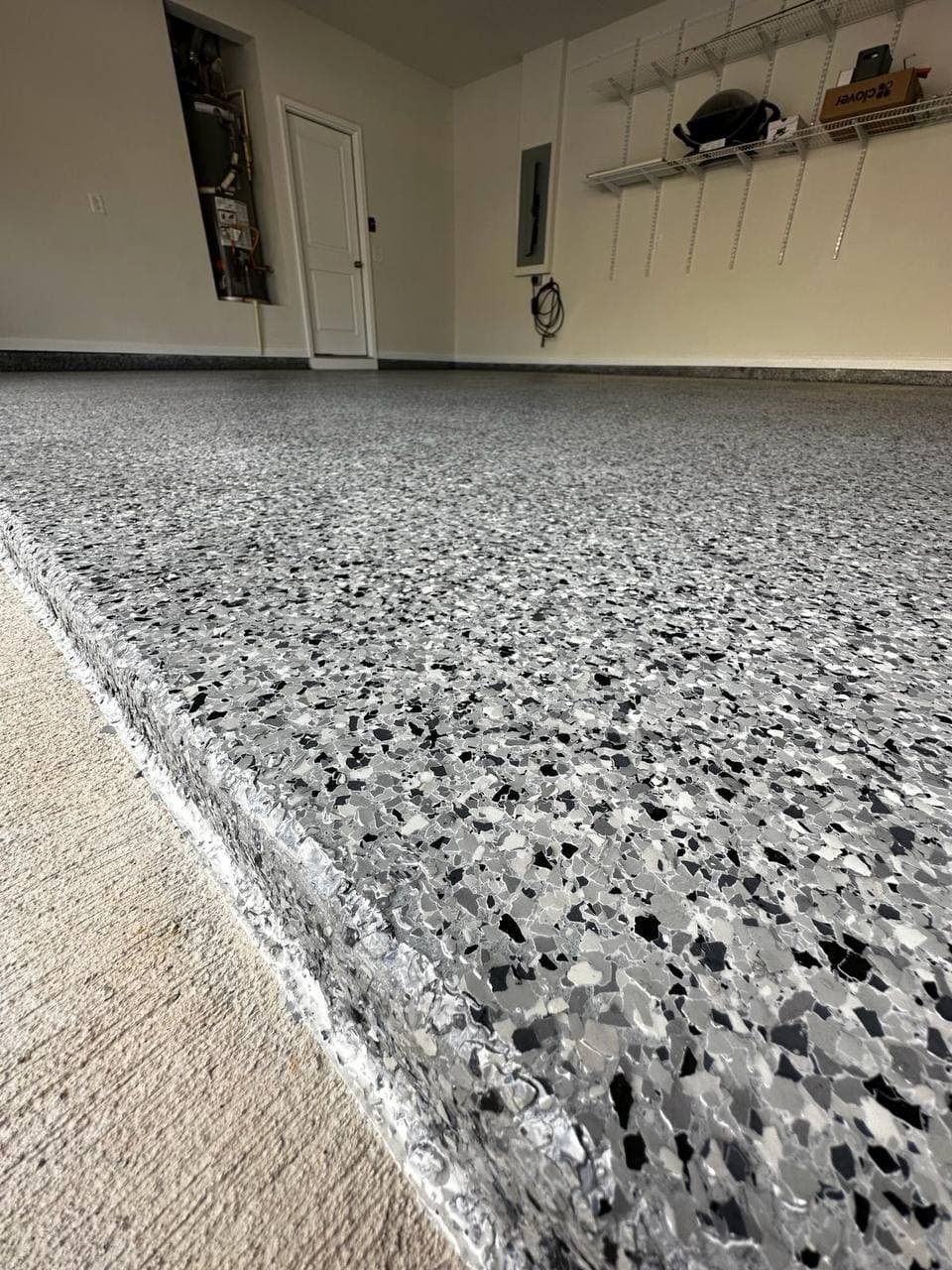 Flake epoxy — residential garage